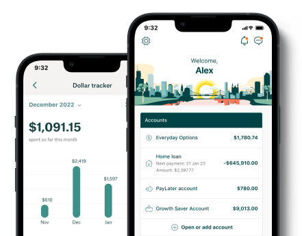 Screenshot of the Suncorp app Dollar Tracker