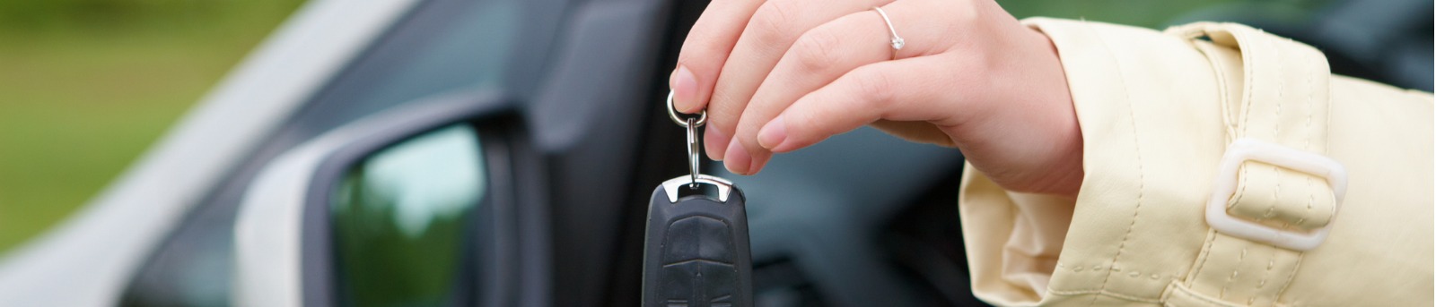 Close up of hand with car keys