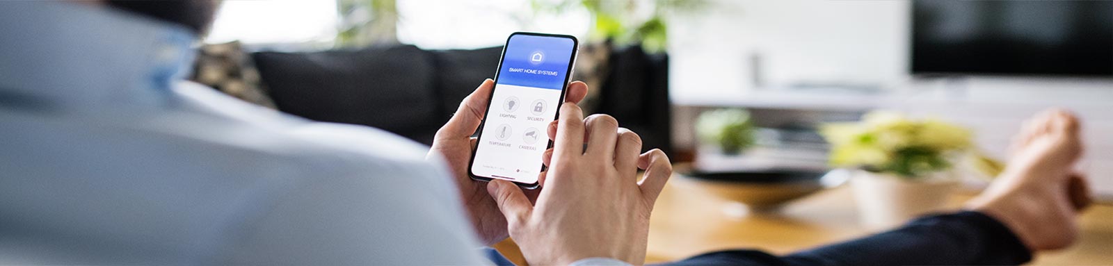 Smartphone controlling smart home devices