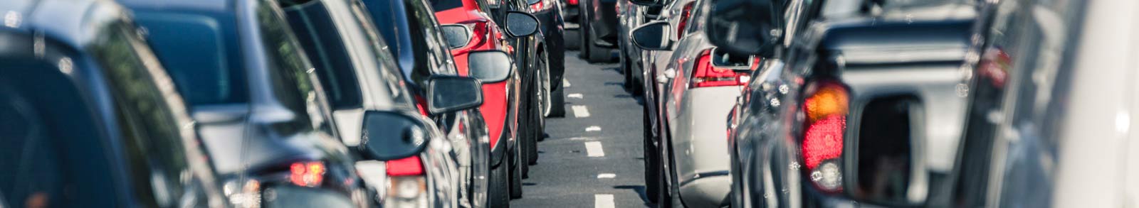 Cars in traffic on highway