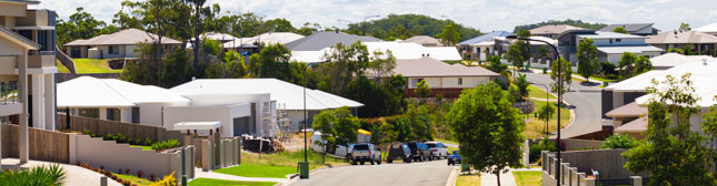 Street view of houses