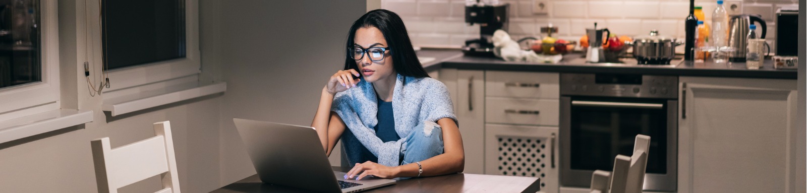 Woman working on computer