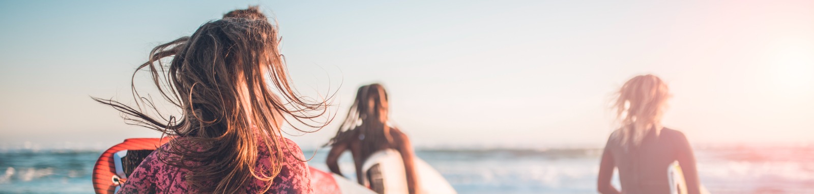 Friends surfing