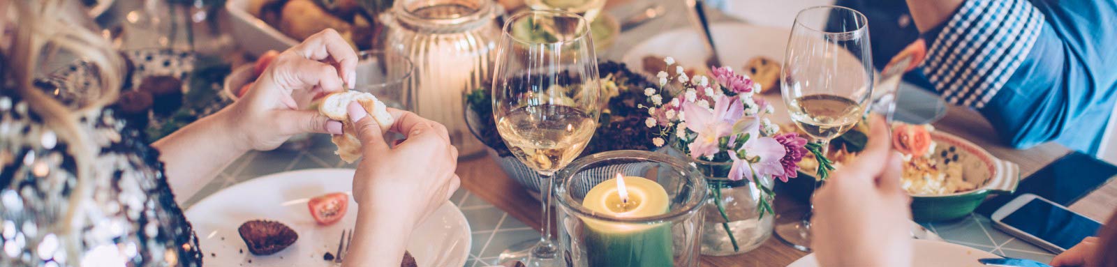 People eating at a table