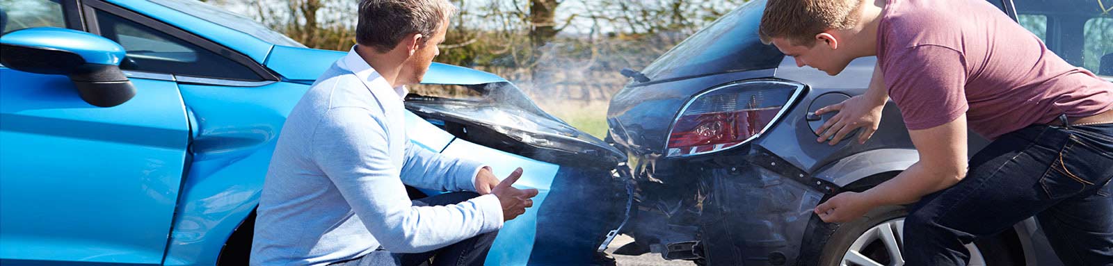 Two men in car crash accident