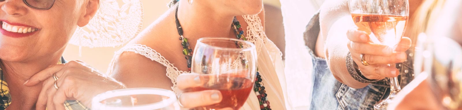 Women drinking wine