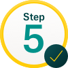 icon - correct tick step 5
