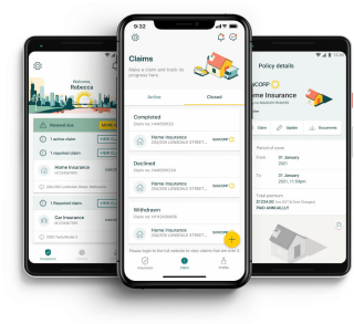 Suncorp Insurance multiple screens