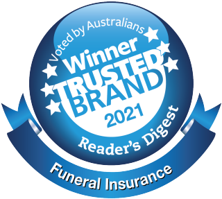 Reader&#39;s Digest winner trusted brand 2021 - Funeral Insurance