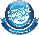 Reader's Digest winner trusted brand 2021 - Funeral Insurance