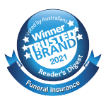 Reader's Digest winner trusted brand 2021 - Funeral Insurance
