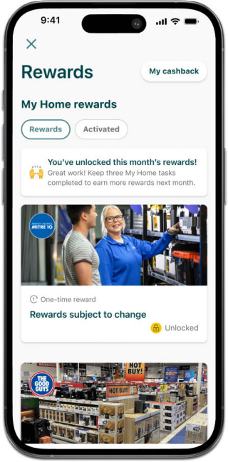 Suncorp My Home App page