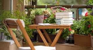 Outdoor balcony table